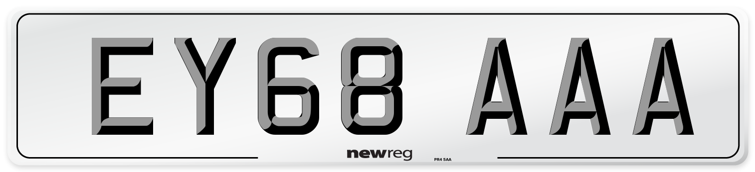 EY68 AAA Number Plate from New Reg